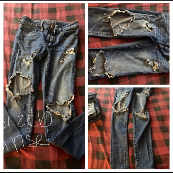 5 American Eagle jeans, 3 pink sweater and more bundle OBO - Picture 1 of 8